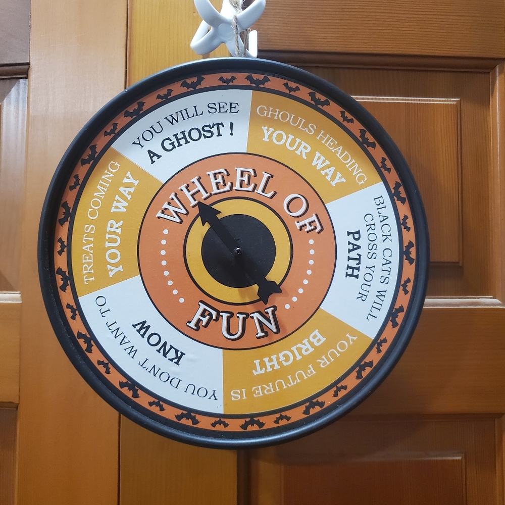 Ashland Halloween Metal 'Wheel Of Fun' Party Games Holiday Decor Spinner Kids